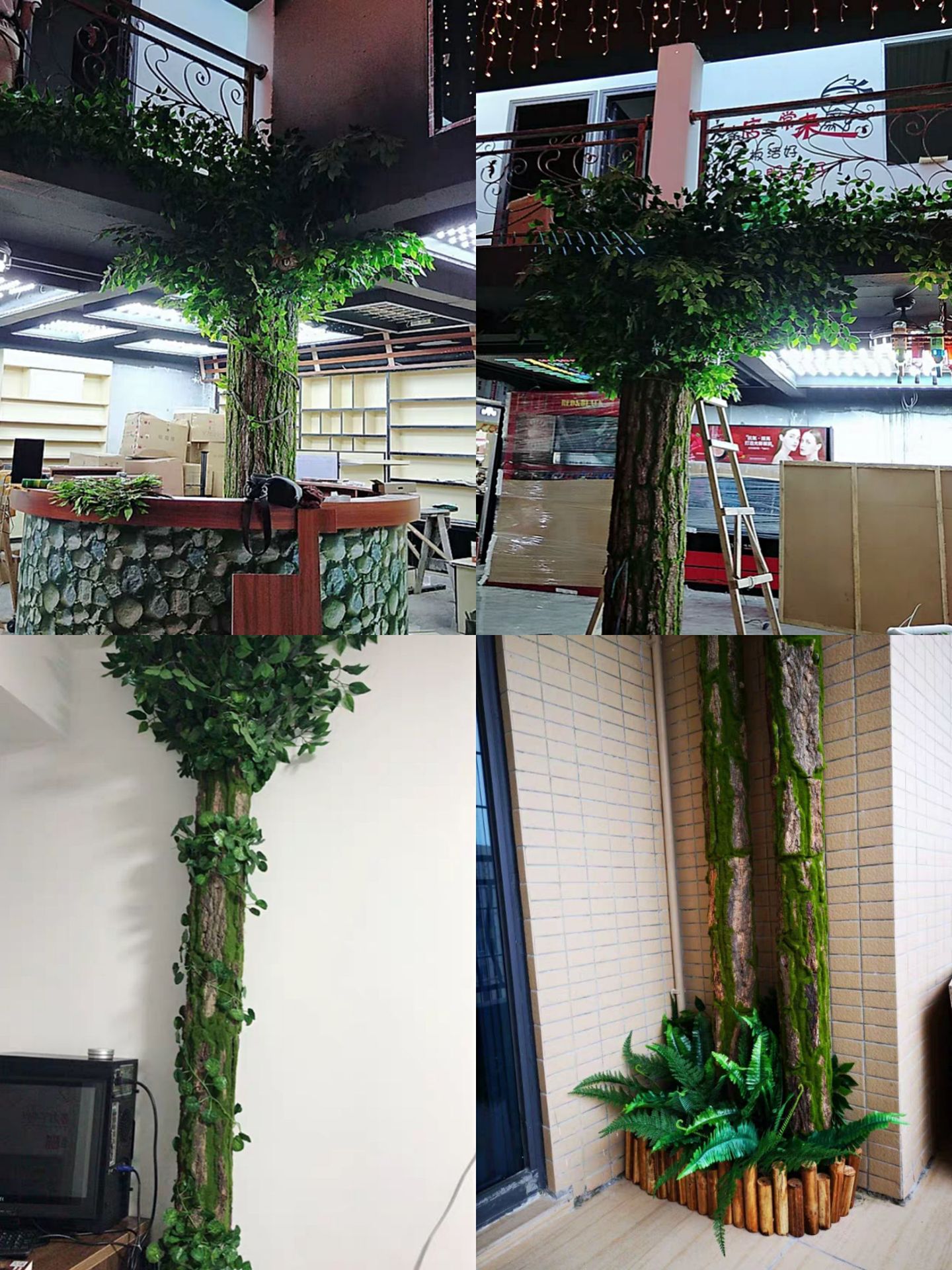 仿真树皮管道装饰包柱子遮挡假树贴墙面室内水管装饰仿真树皮批发