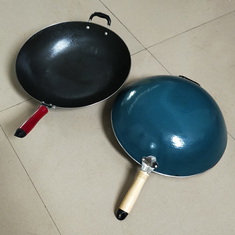 陆川铁锅把手可拆卸锅柄铸铁拉手配件炒锅手柄实木柄炒锅配件防烫