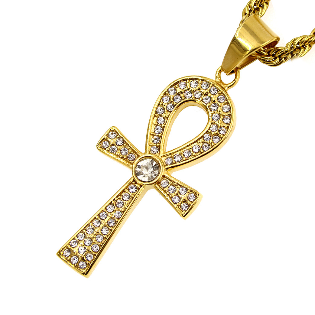 亚马逊跨境热销欧美经典古埃及十字架安卡吊坠