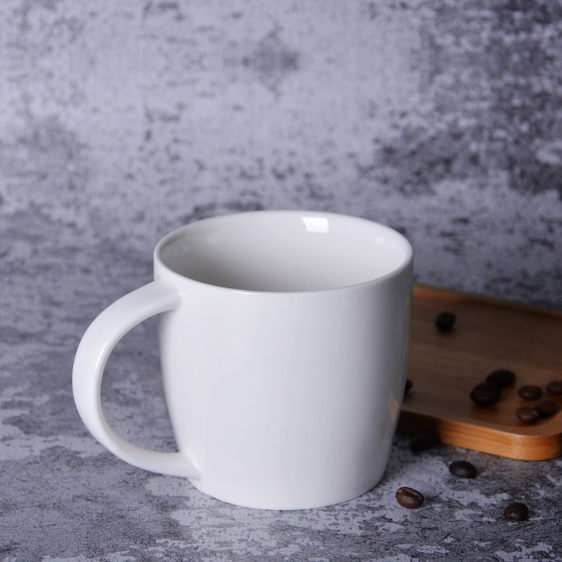 陶瓷水杯创意超大容量杯子个性定制简约纯色大口咖啡马克杯500ml