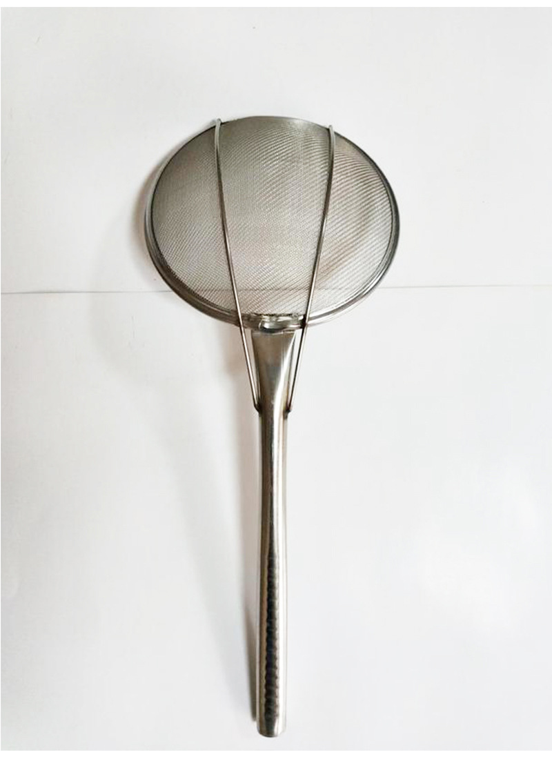 不锈钢双托筋密漏油抄笊篱漏勺隔油勺过滤网勺超细网格厨房用笊篱