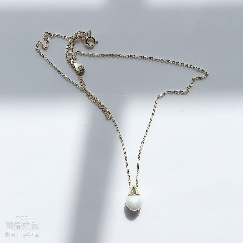 都挺好姚晨同款项链苏明玉珍珠锁骨链金字塔吊坠网红气质925银链