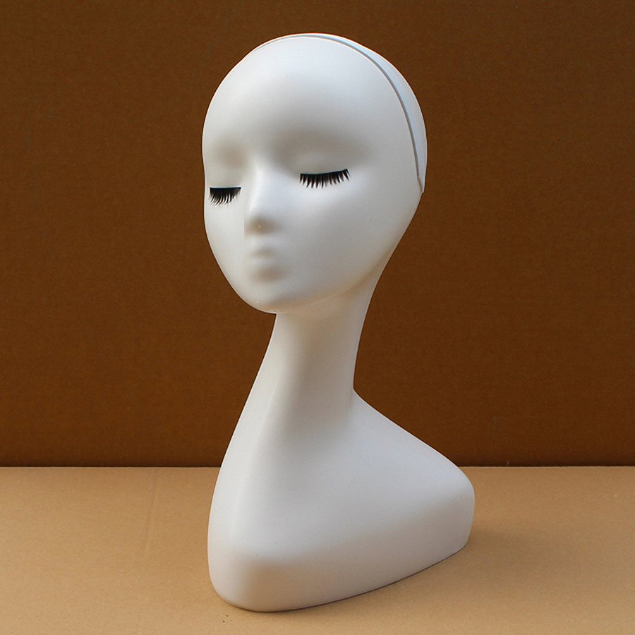 假发发套头模假人头女头模白色抽象艺术模特头展示假发道具
