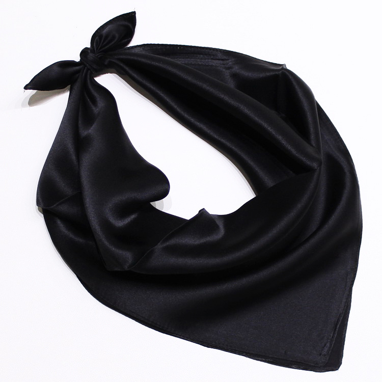 春夏新款纯色素色真丝领巾休闲小方巾 百搭丝巾桑蚕丝小方巾批发