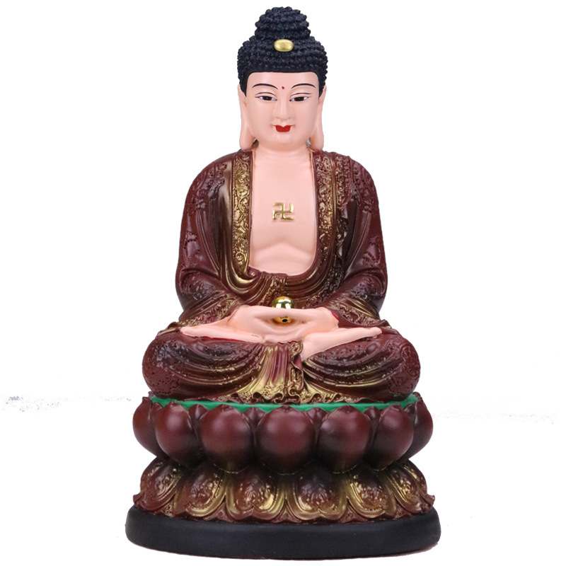 Factory Direct Supply Resin Fiberglass Vairocana Buddha Buddha Statue Home Serving Sakyamuni Buddha Resin Sculpture