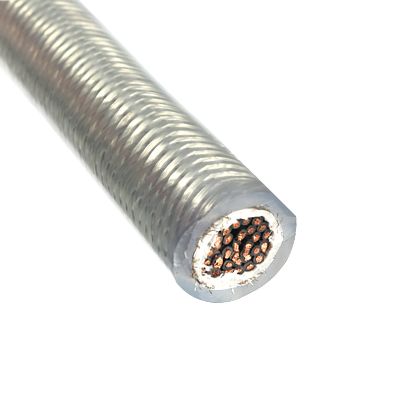 现货批发耐油透明柔性拖链屏蔽电缆双层绝缘护套工业特种水晶电线