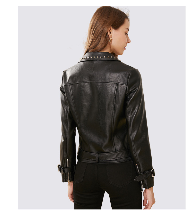 厂家直销女士柳丁皮衣2020新款秋冬韩版常规pu皮夹克外套海宁皮衣