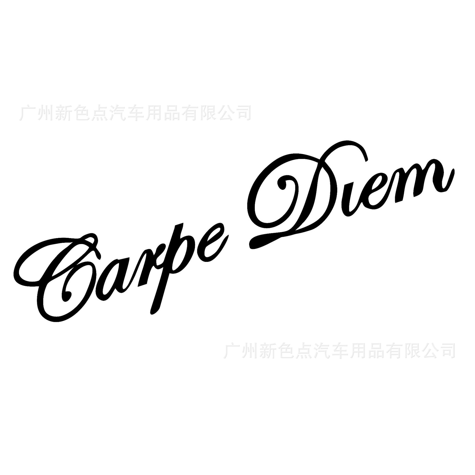 jdm潮流carpe diem及时行乐防水贴纸 汽车前后玻璃风挡日系改装贴