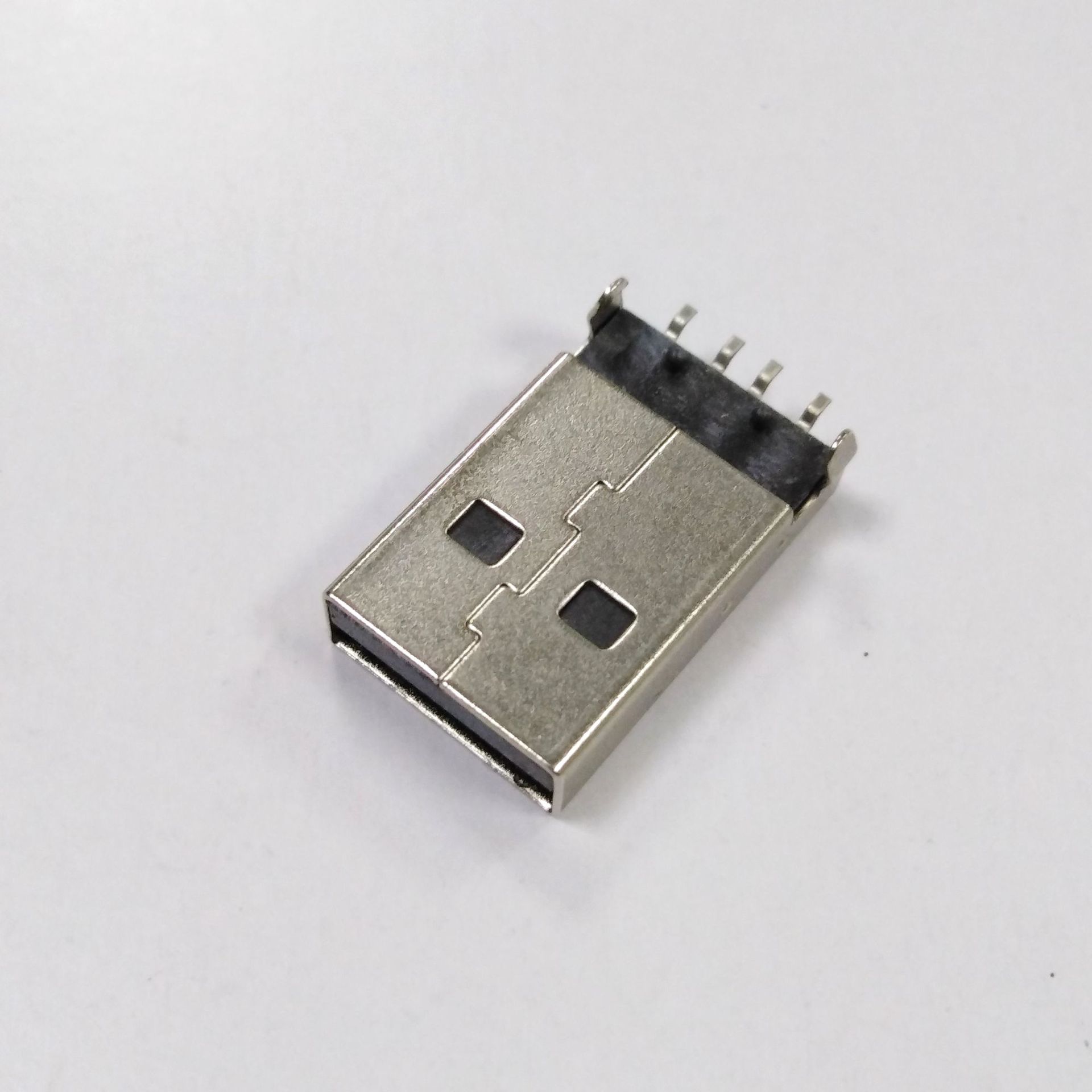 usb公头usb a公夹板usb 2.0公头lcp黑胶连接器 反向micro接口母座
