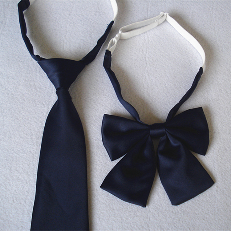 领带领花小学生幼儿园通用英伦学院风套装白色象筋可调节批发