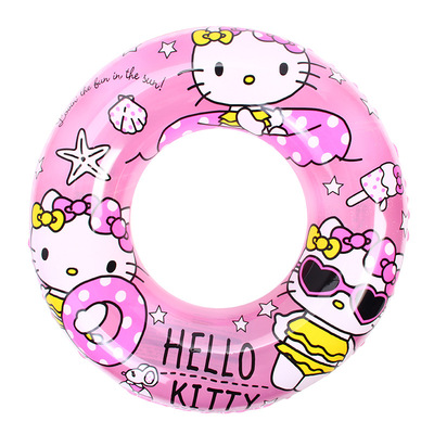 hellokitty凯蒂猫儿童游泳圈60/80cm卡通环保pvc充气泳圈