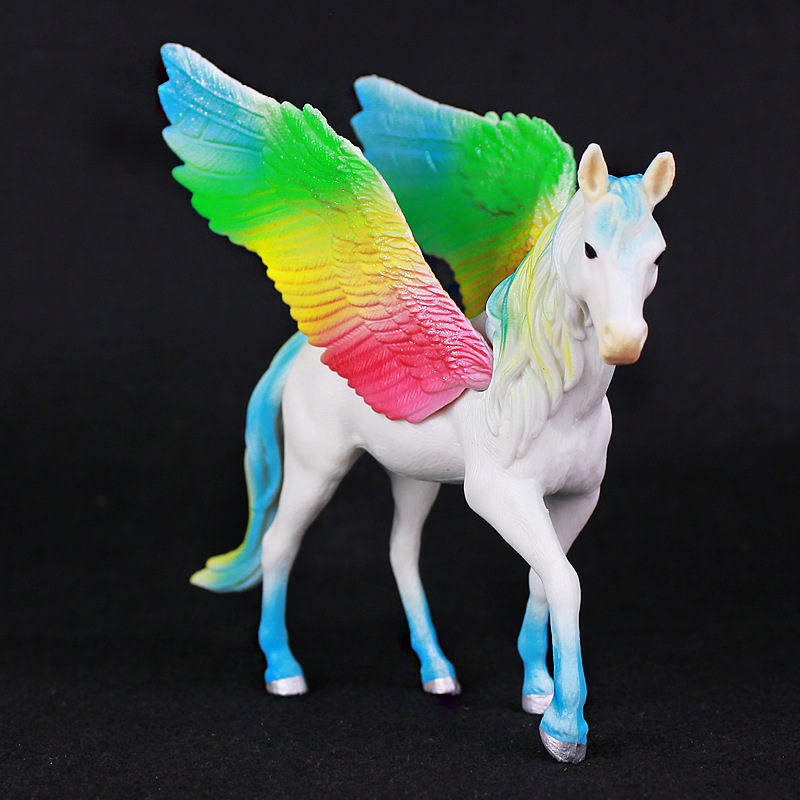 跨境仿真模型神话动物 飞马模型 独角兽 圣兽 马儿玩具摆件礼物