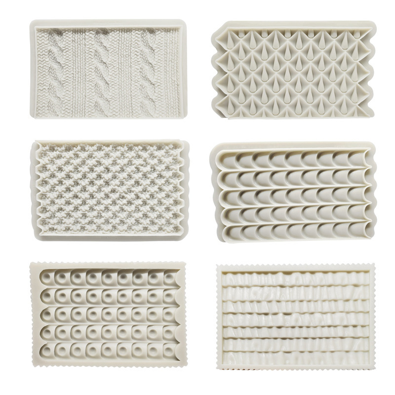 毛衣纹理翻糖硅胶模具欧式浮雕蛋糕围边硅胶模蛋糕模具烘焙模具