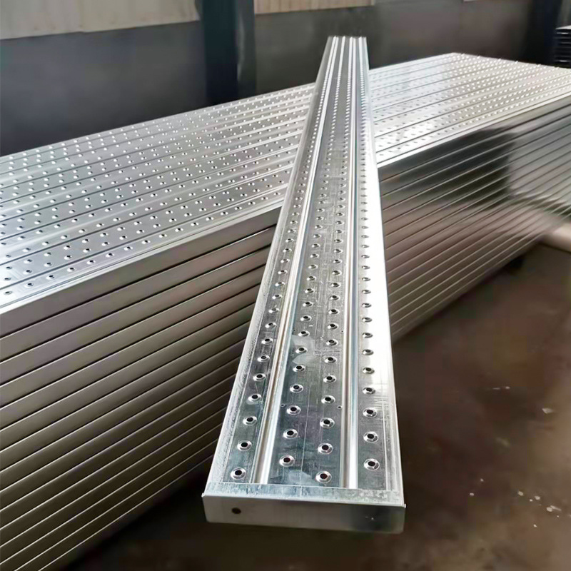 厂家供应建筑工地隧道走道板 全包头脚手架钢制脚手板防滑走道板