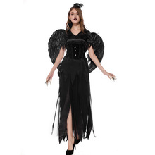 黑夜天使装新款万圣节成人角色扮演服装恶魔舞台装演出服厂家批发