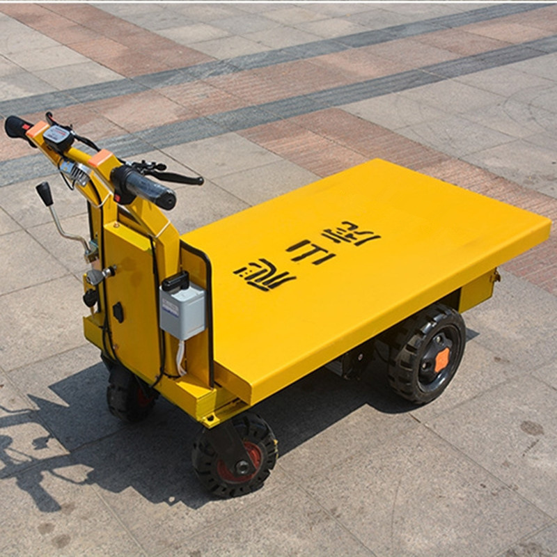 液压升降运输车电动平板拉货搬运车 物流工具车尺寸可定制爬坡