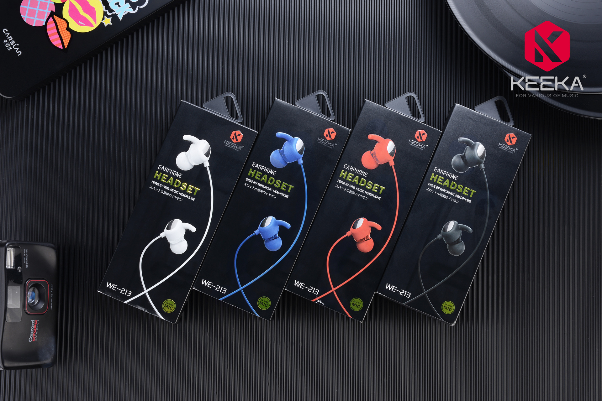 厂家直销keeka奇卡高品质重低音入耳式手机电脑通用批发纯色耳机