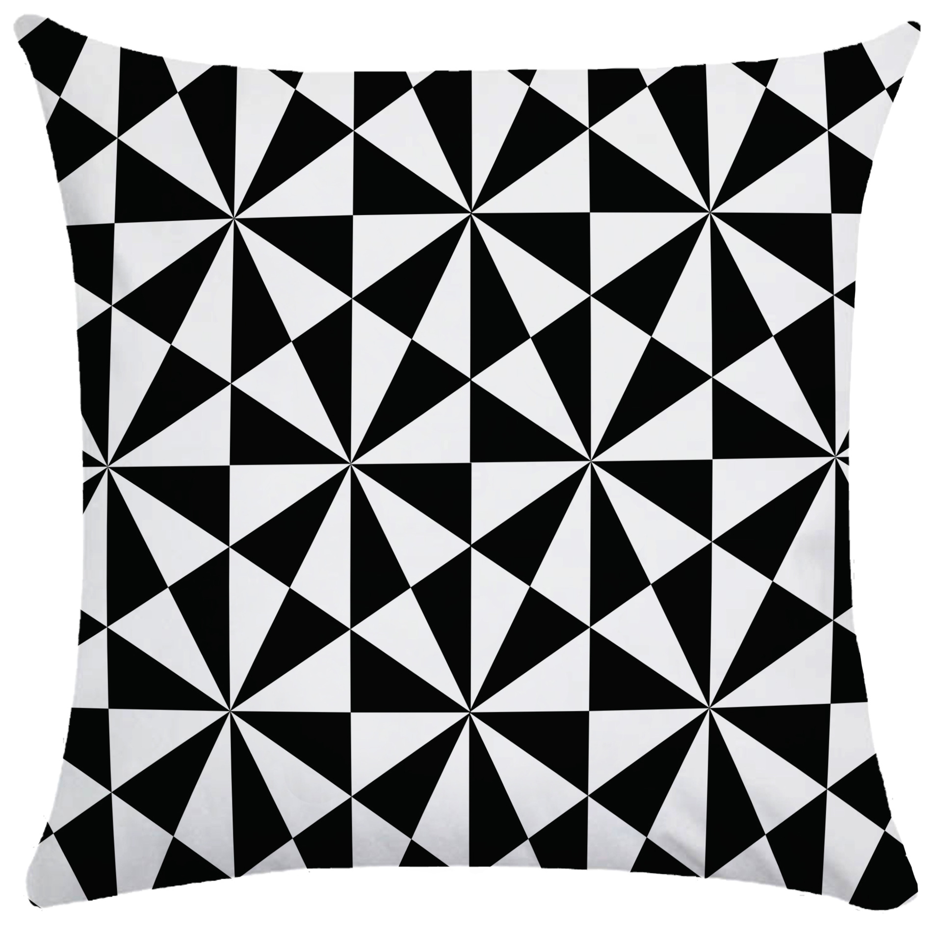 创意黑白纹理几何超柔抱枕短毛绒单双面靠枕跨境亚马逊爆款