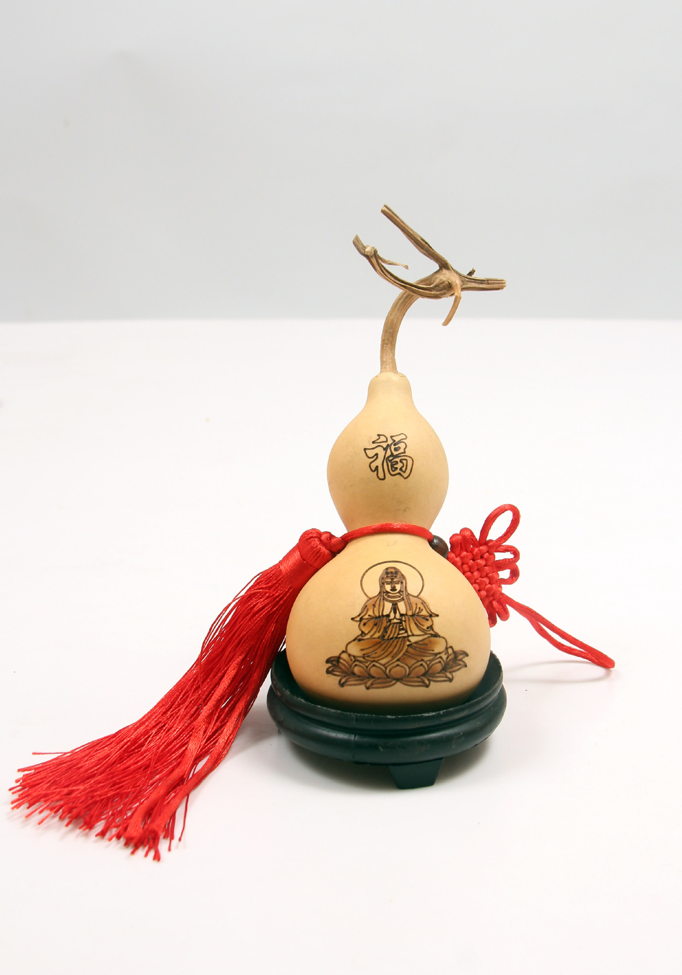 天然葫芦白皮亚腰 吉祥图案烙画八卦工艺品家居装饰挂件
