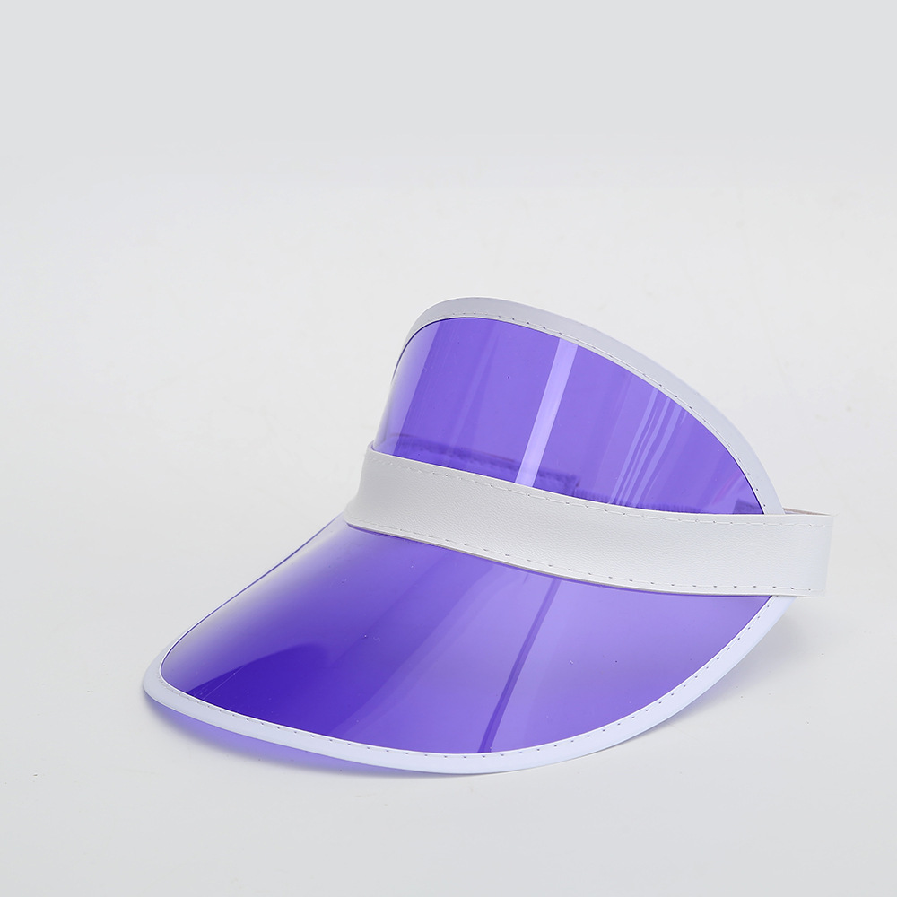 新款pvc空顶帽透明塑料广告帽欧美热销礼品赠品单色可印logo帽子