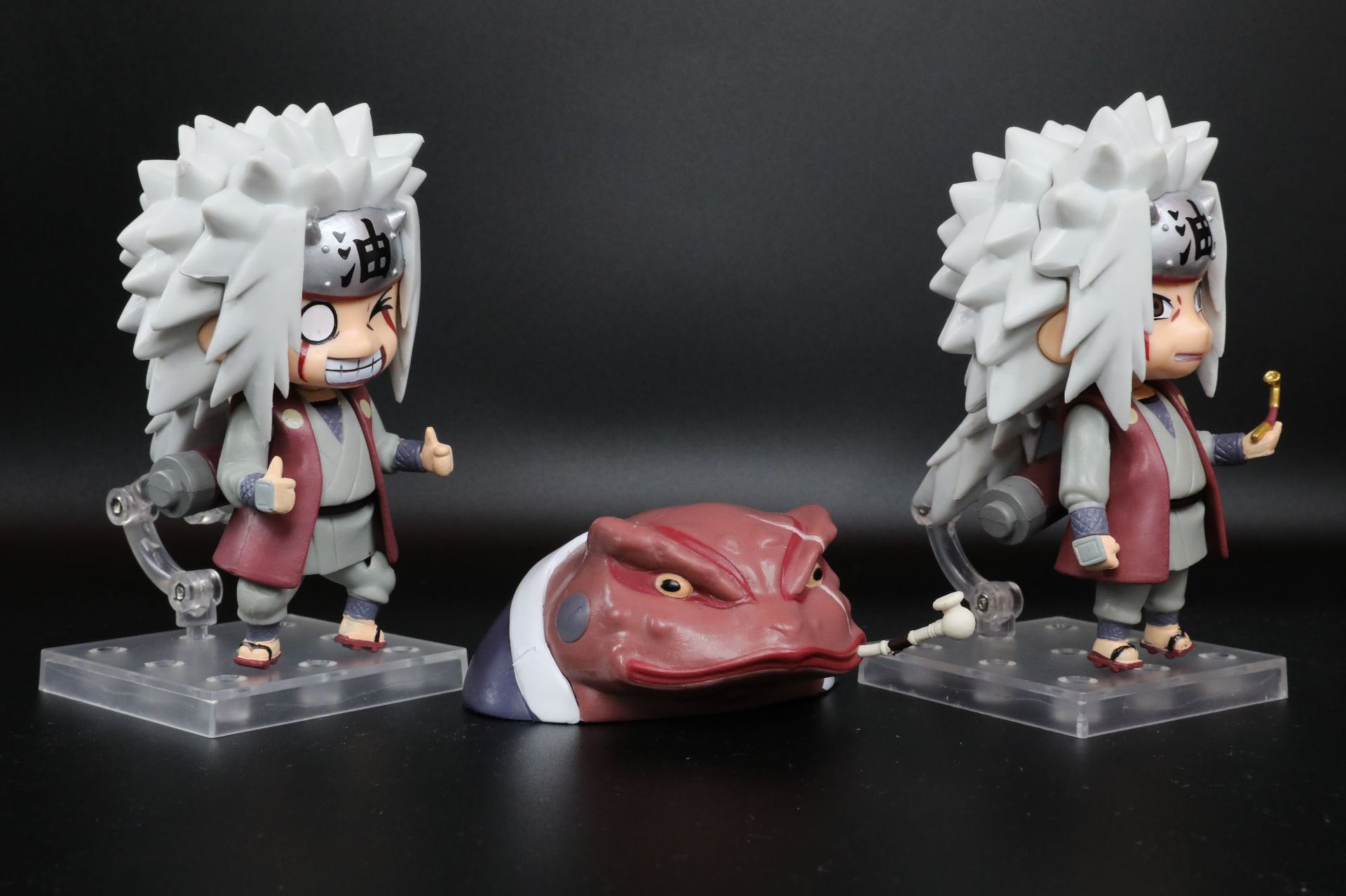 火影41代3款q版 自来也 蛤蟆文太手办模型摆件公仔抓抓机