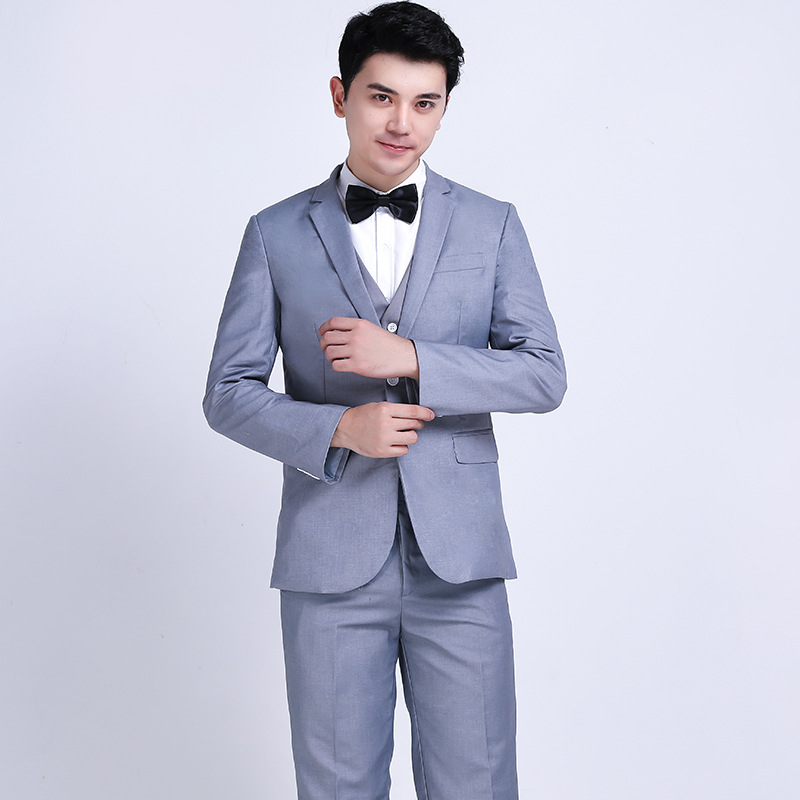 2022新款春季伴郎服马甲三件套礼服批发结婚新郎西服套装一件代发