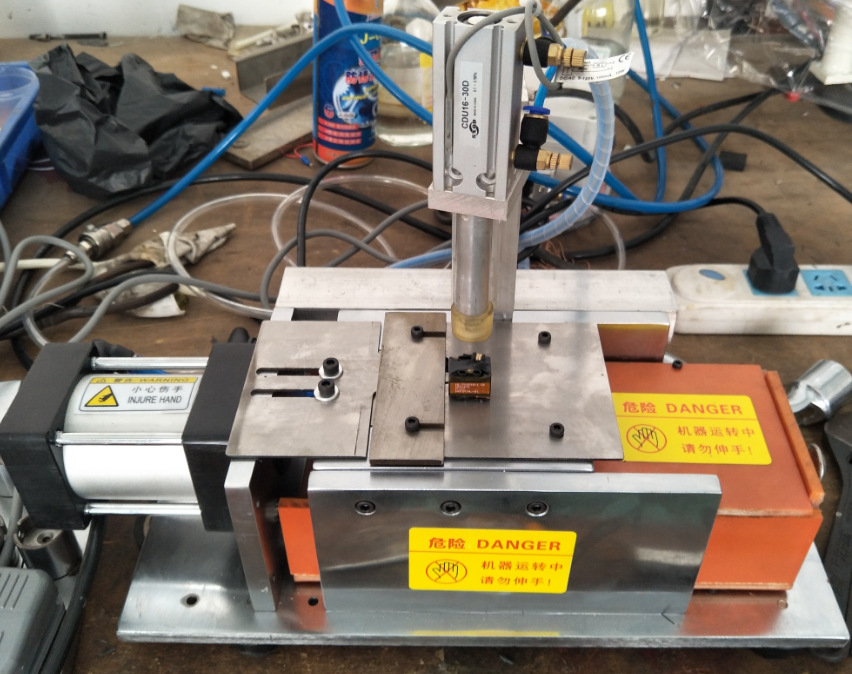 带压单双气缸切脚机磁环电感共模电感气动切脚机电子零件切脚机