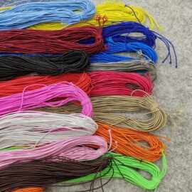 现货1mm彩色弹力绳串佛珠线圆松紧带吊牌线穿珠包芯手串弹力带