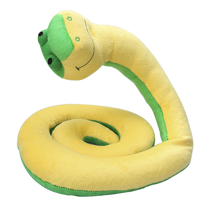 a624柔软毛绒玩具蛇儿童加重加权公仔小蛇绿色盘尾蛇毛绒玩偶