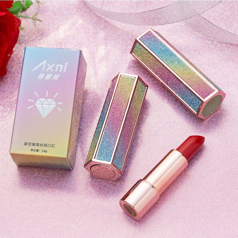 璀璨星空口红持久保湿不易脱色唇膏哑光龙妈同款小众学生唇彩批发