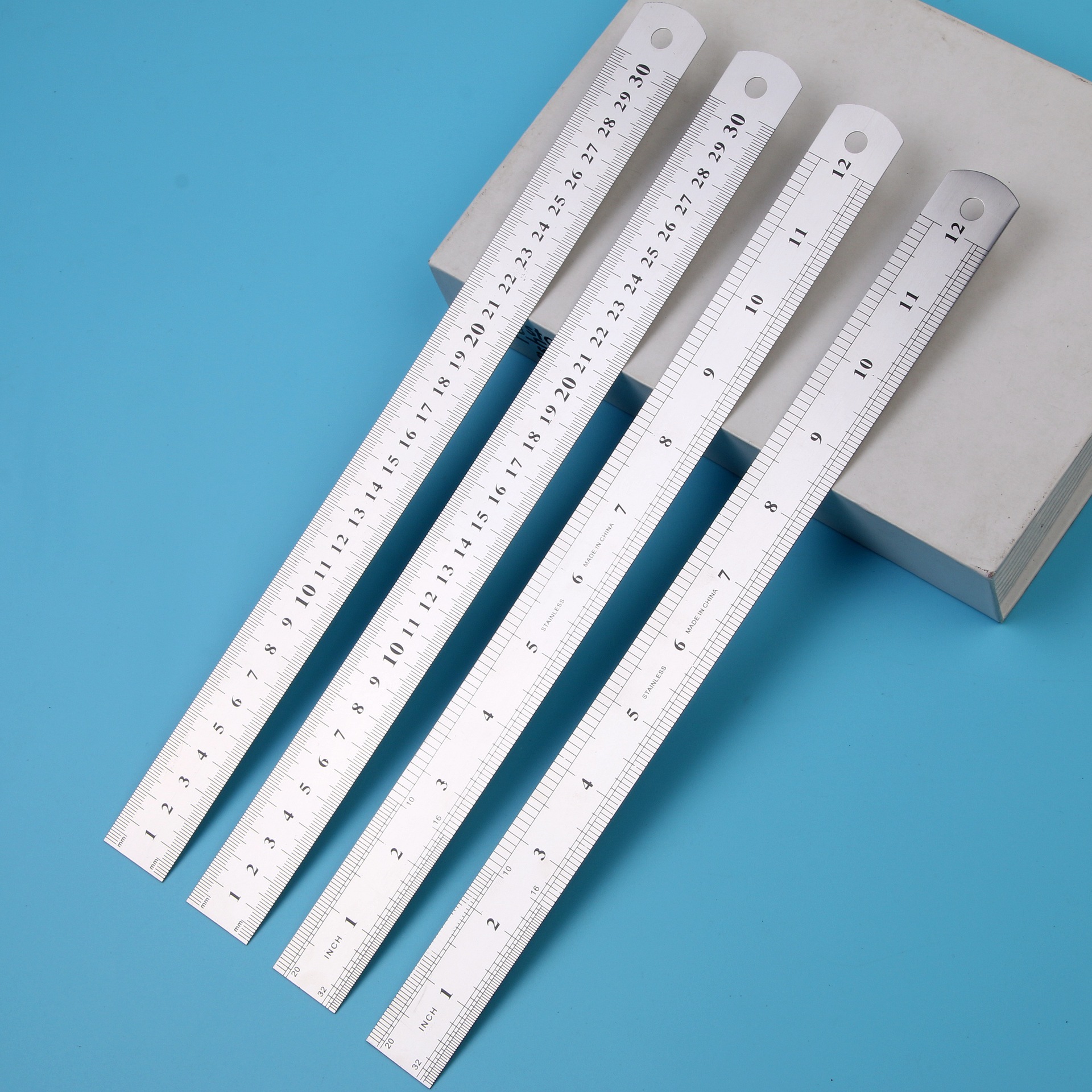 30cm钢尺30公分公英制不锈钢钢板尺300mm钢直尺尺子批发来样定做