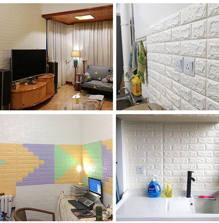 3d立体防撞墙贴纸软包墙纸自粘泡沫墙砖壁纸卧室装饰背景墙面自贴