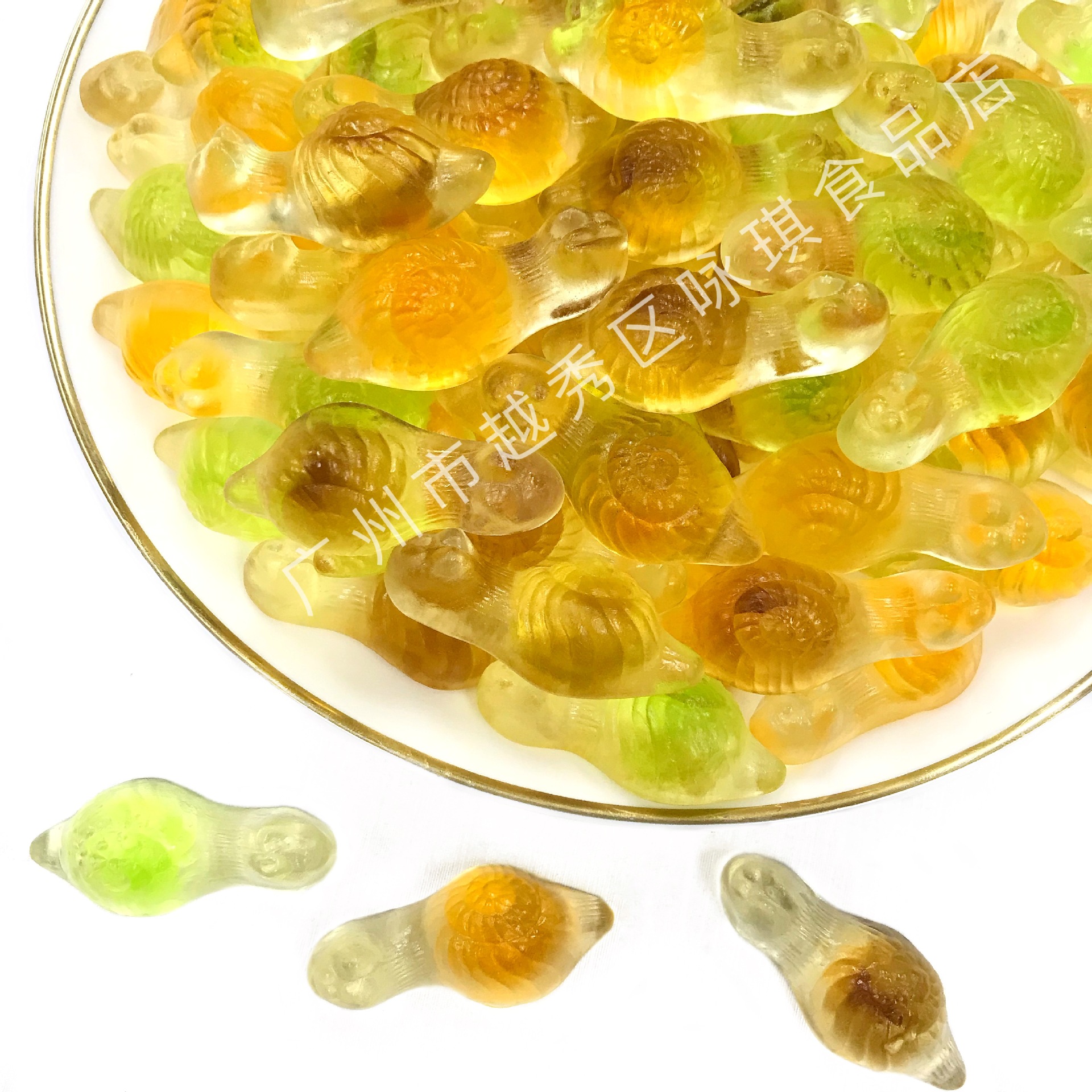 trolli口力橡皮糖蜗牛形果汁糖休闲零食散装水果味qq软糖3kg/袋