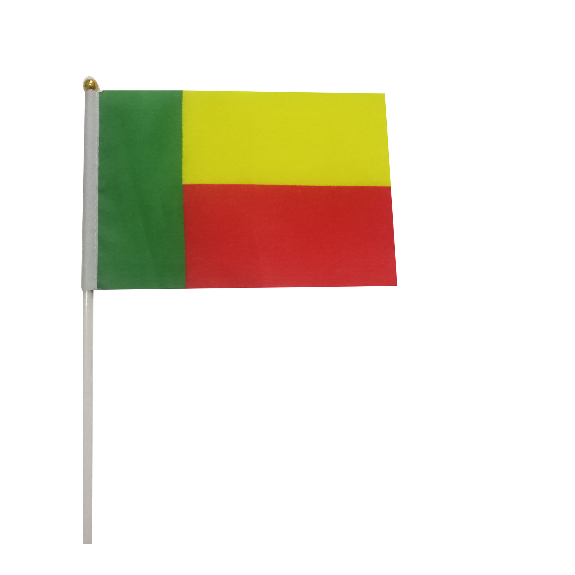 贝宁国旗旗帜手摇旗塑料杆双面涤纶印刷旗厂家批发可来养定做