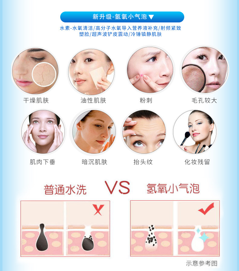 氢氧小气泡美容仪韩国超微小气泡美容仪器深层清洁补水仪厂家直销