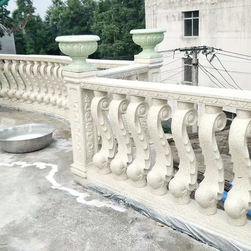 别墅水泥花瓶柱护栏围墙 大理石阳台防护隔离护栏水泥围栏