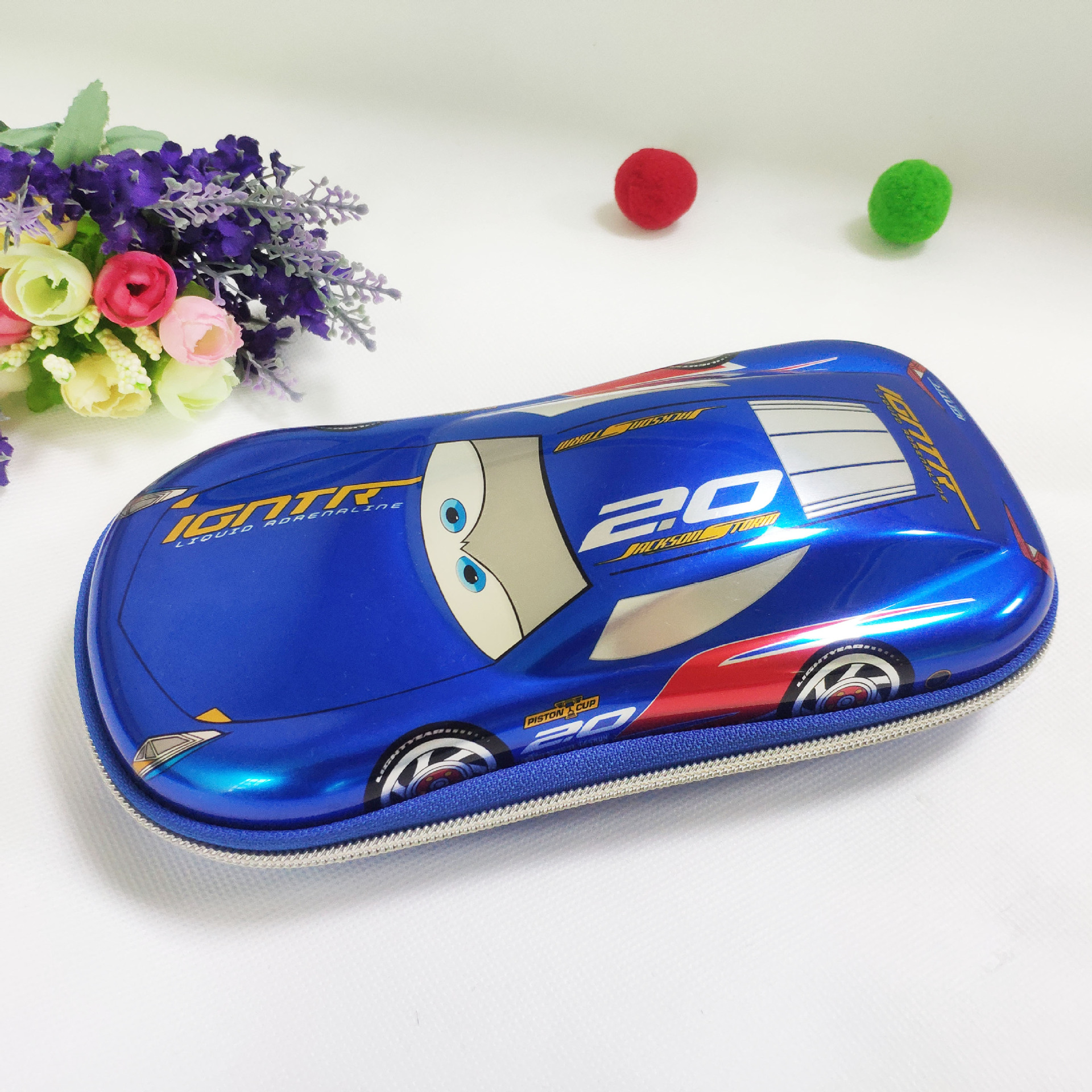 定制小汽车创意拉链笔袋 卡通可爱铅笔盒 文具盒 小学生学习用品