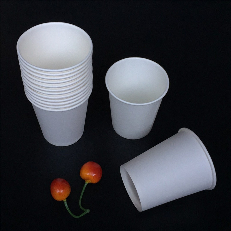 白色纸杯 喝水杯 一次性怀子 纯白纸杯 幼儿园手工 250毫升 50只