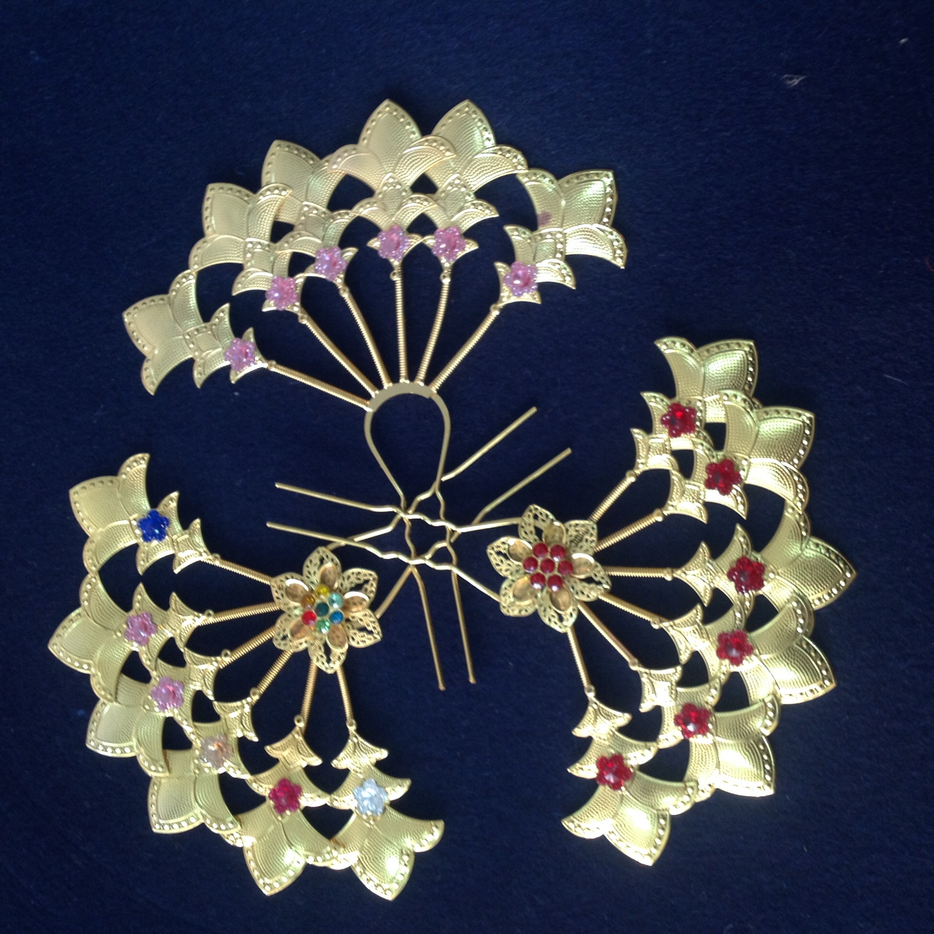 皇冠特价 西双版纳傣族舞蹈头饰泰国民族叶子发簪子服装配饰头花