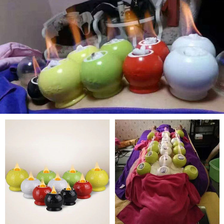 陶瓷火罐5罐五行能量罐拔火罐美容院罐火疗拔罐*一件代发
