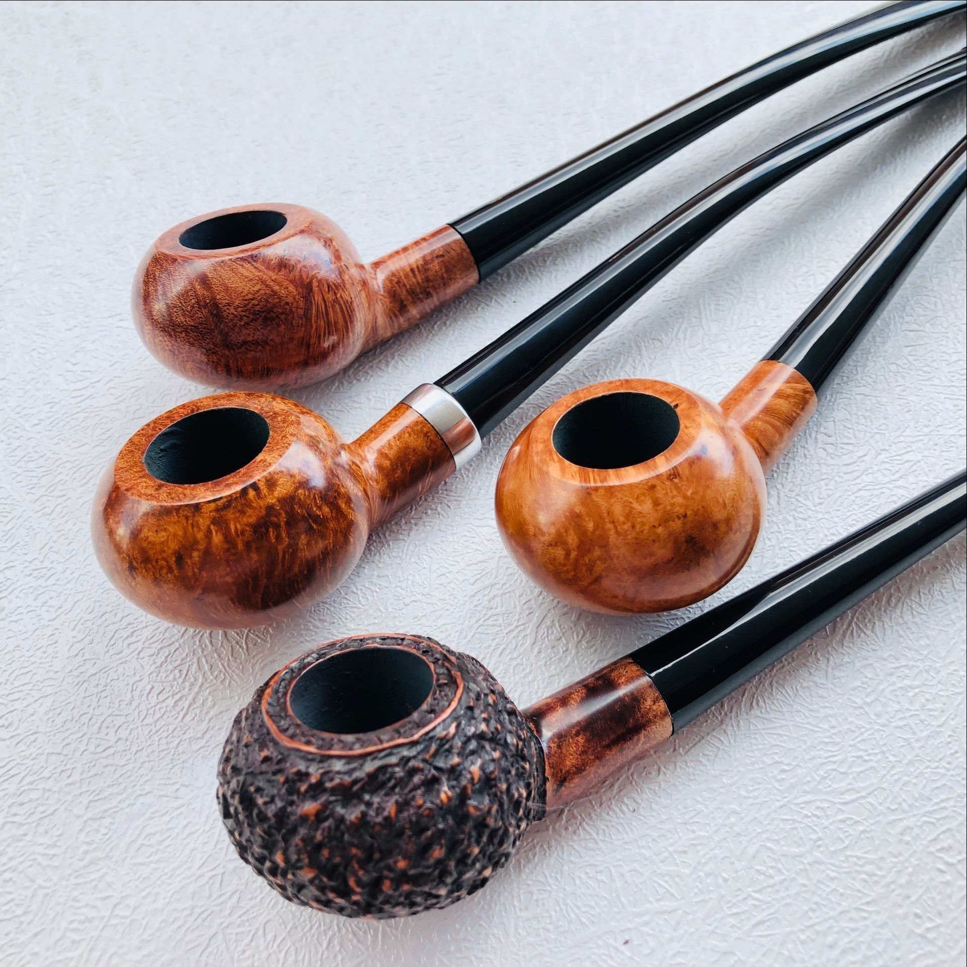 三森批发 石楠木烟斗 烟丝实木斗9613#加长阅读斗