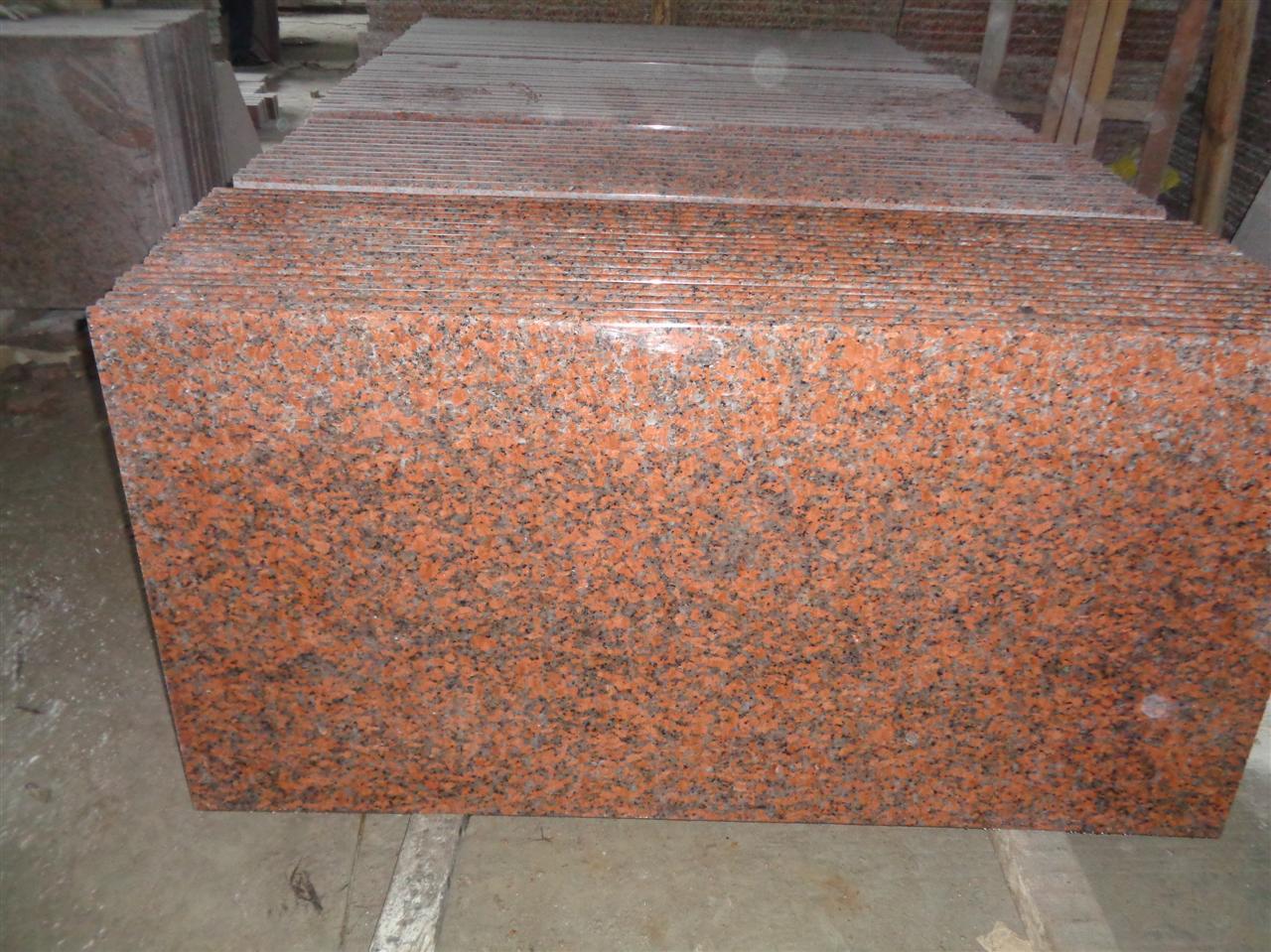 大量批发供应枫叶红花岗岩石材 新款花岗岩板材加工 枫叶红台面板