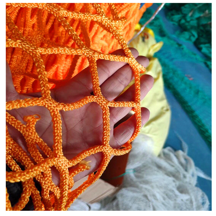 现货销售陕西渭南大小眼高强丝尼龙绳网 白色涤纶阻燃安全绳网