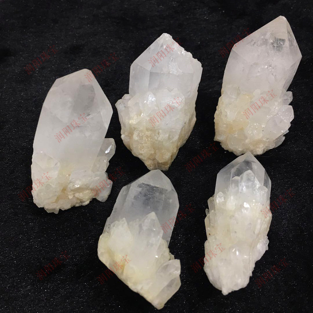 runyangshi东海天然 白水晶晶簇小摆件晶牙晶块收藏矿标本批发价