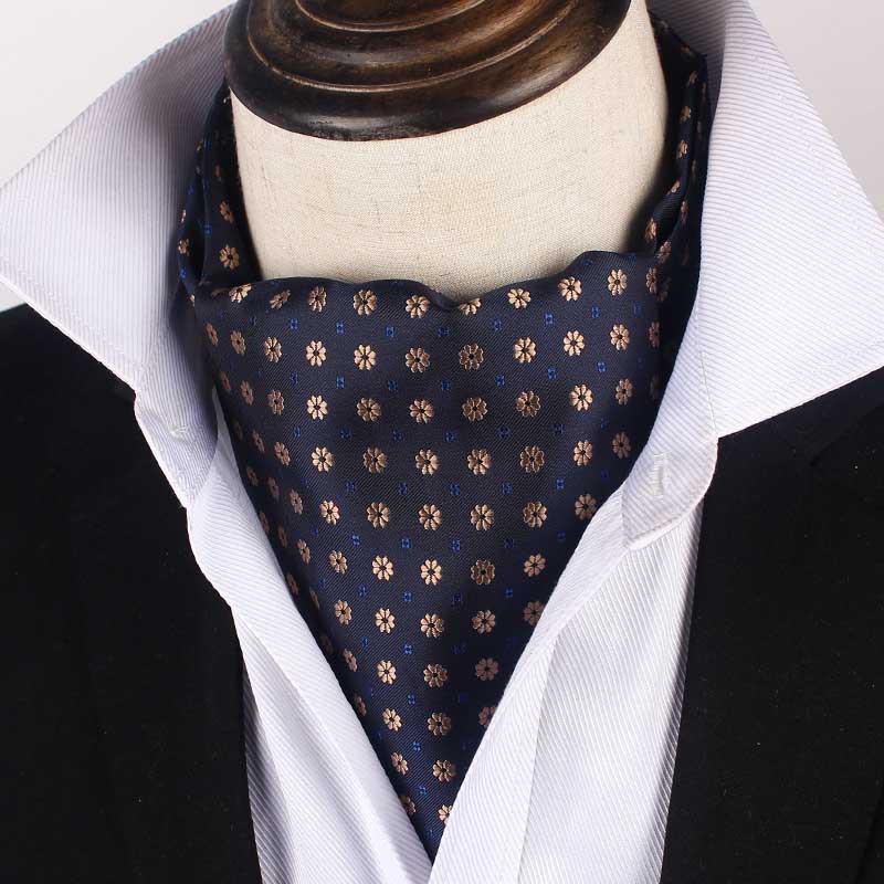 欧美时尚复古领巾男士复古小腰果花佩斯利花纹提花正装西装领口巾