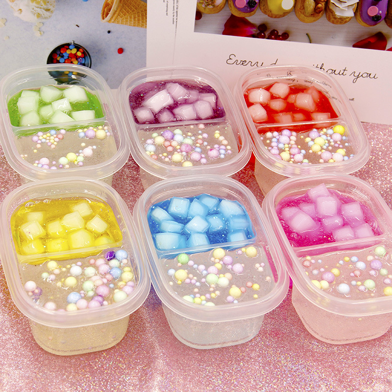 起泡胶 史莱姆透明水晶泥 越玩越大解压泥 高透水晶起泡胶