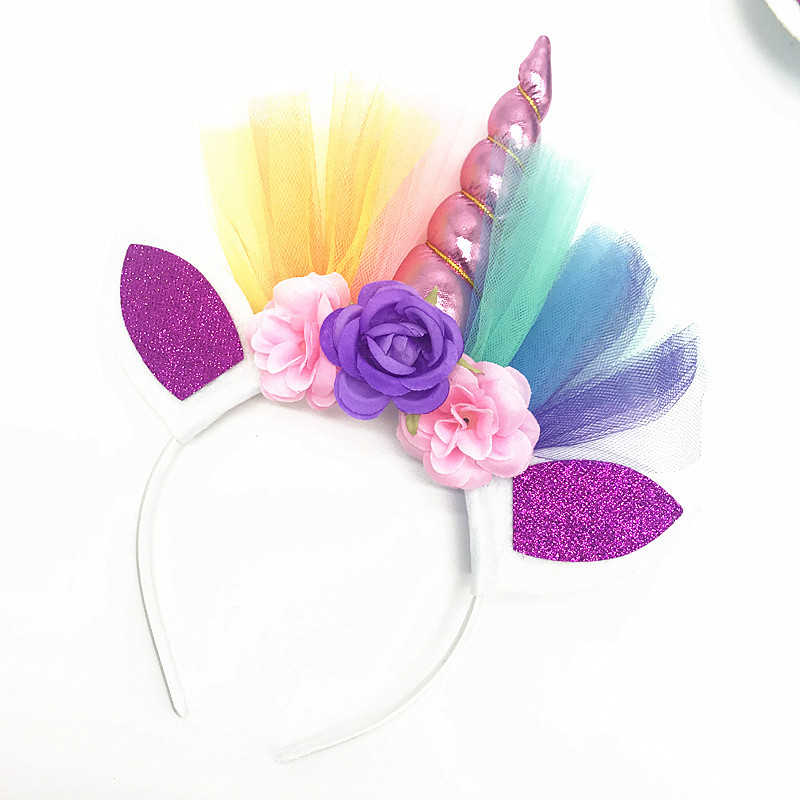 Creative Fashion Pony Headband Unicorn Party Princess Headband Halloween Carnival Little Girl Headdress Wholesale