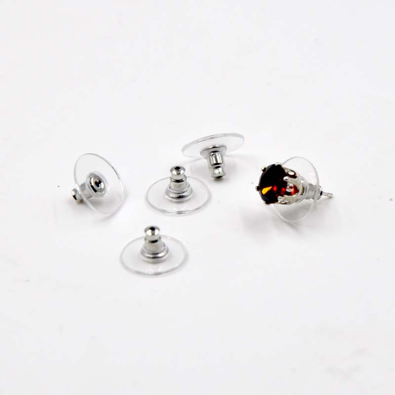 Brass Plastic Frisbee Earplug Stud Earrings Back Plug Metal Bullet Film UFO Earrings Hook and Eye Closure Cap Ornament Accessories