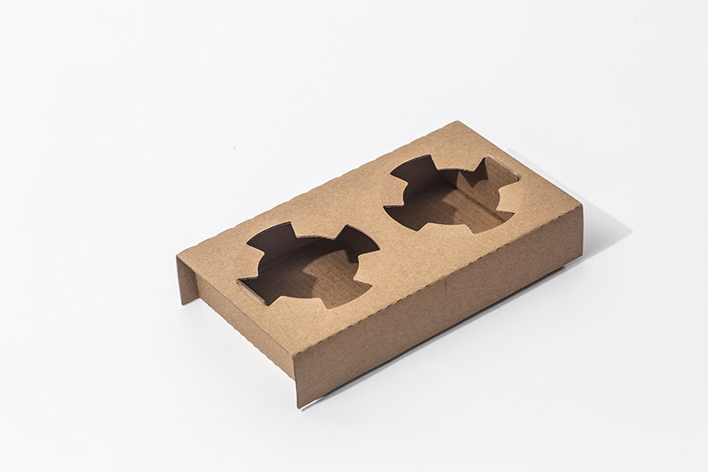 外卖奶茶打包纸托牛皮纸杯托一次性咖啡托盘加厚两四杯纸杯托架