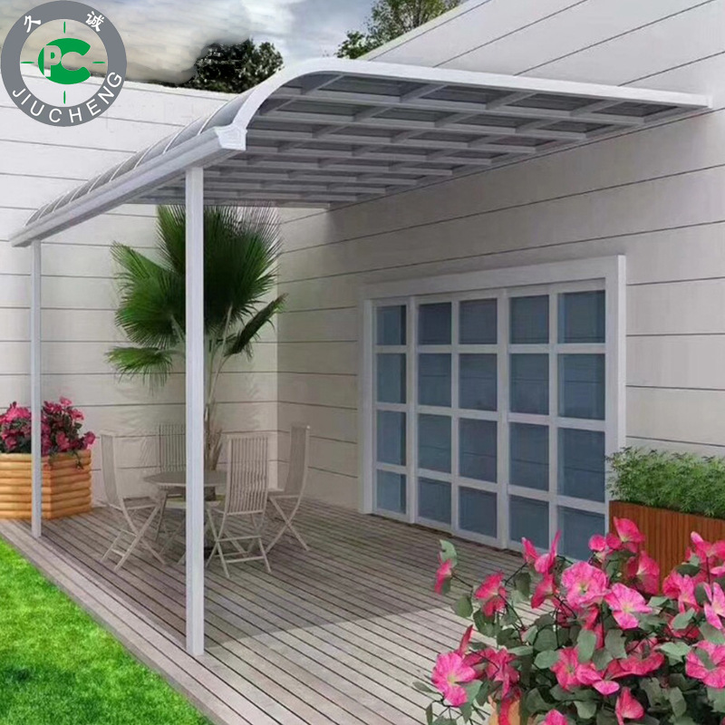 上海家用别墅庭院铝合金汽车车棚拉杆式停车棚自行车遮阳棚车蓬